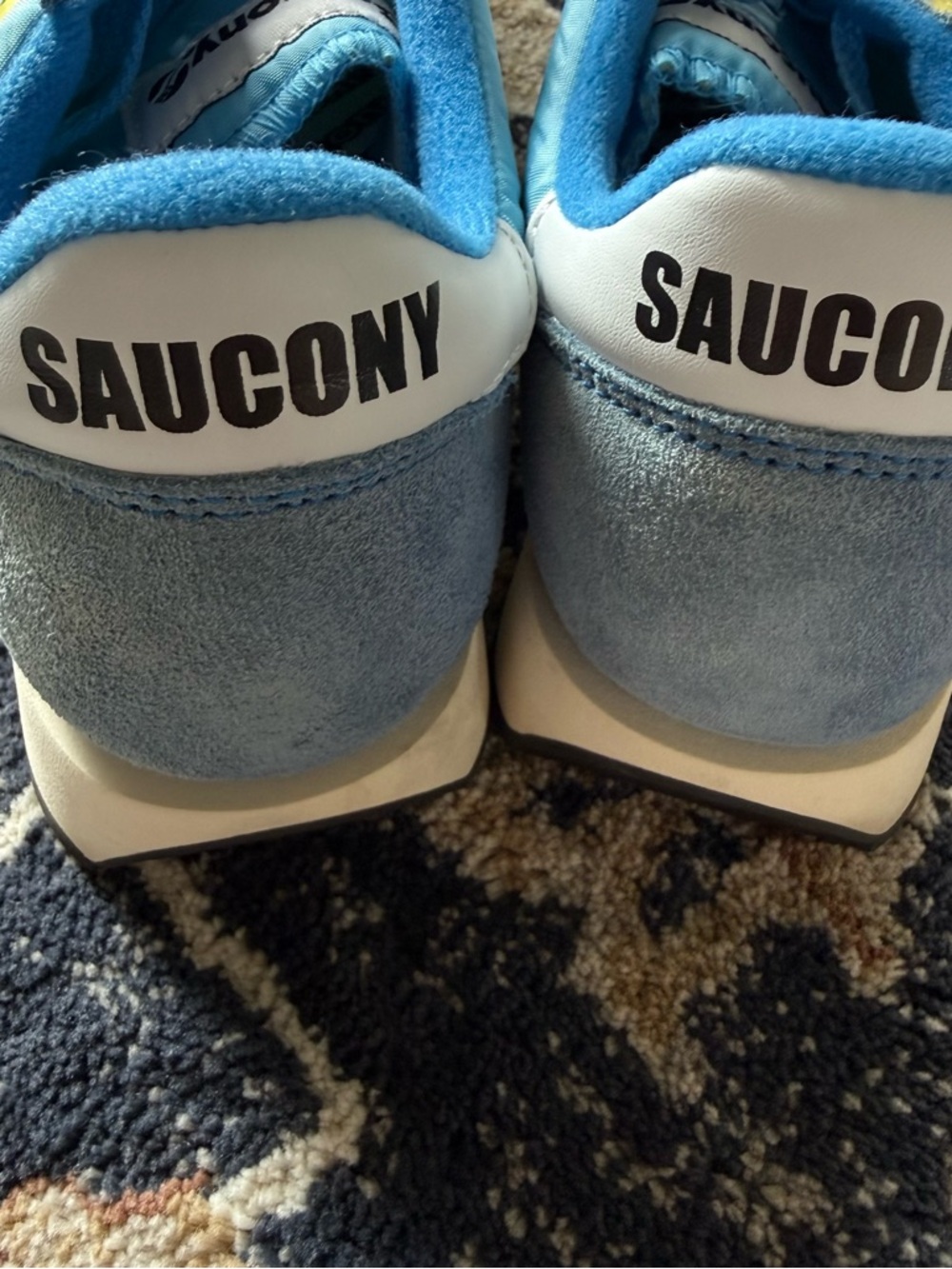 Saucony Jazz Original Sneakers Blue Yellow Retro Running Shoes Women’s 8 - Picture 3 of 6